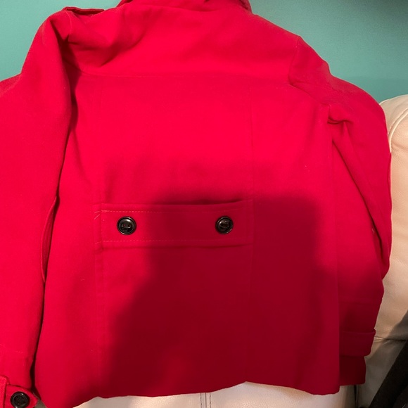 Red faux wool short jacket - Picture 3 of 3